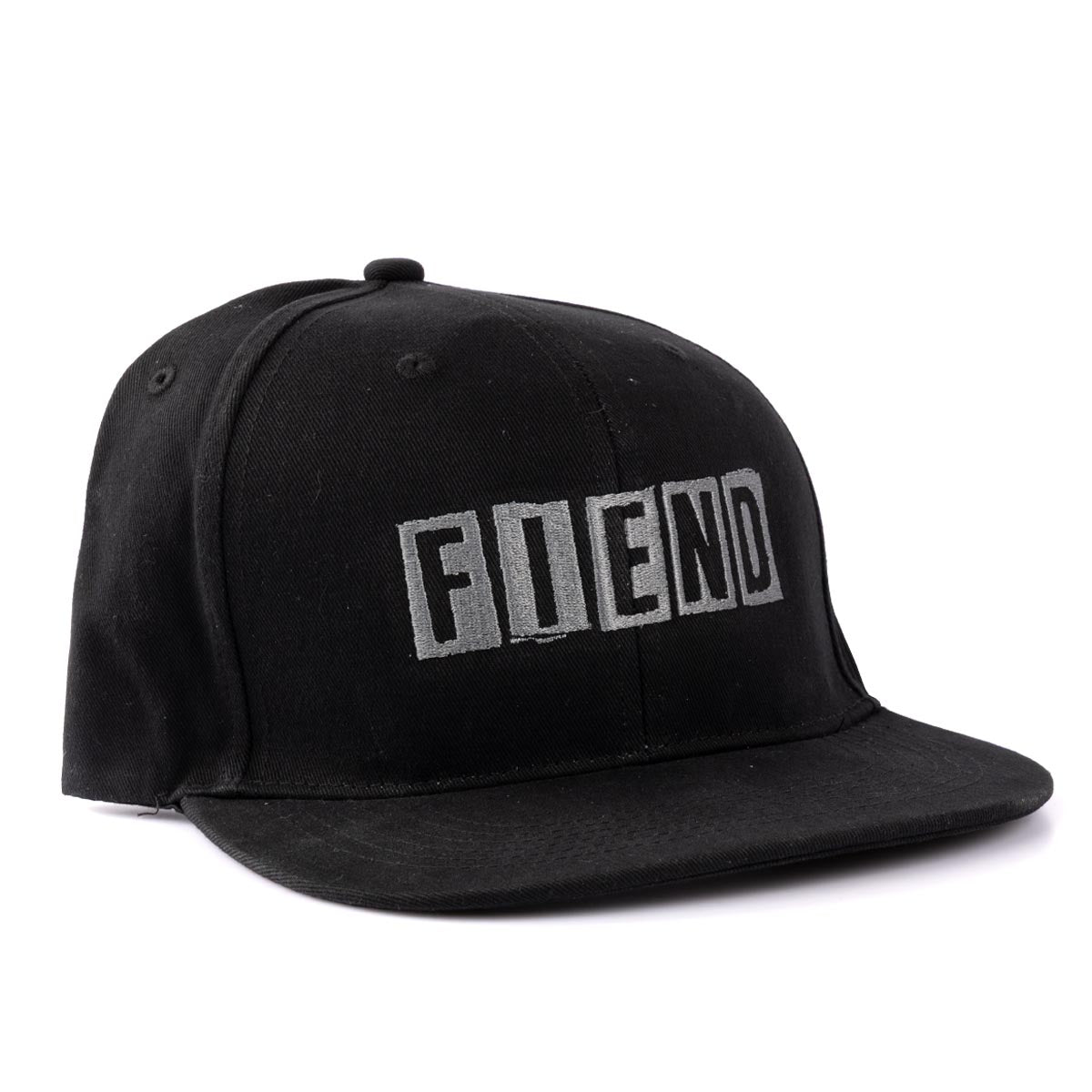 Black cap with 'FIEND' logo on a white background