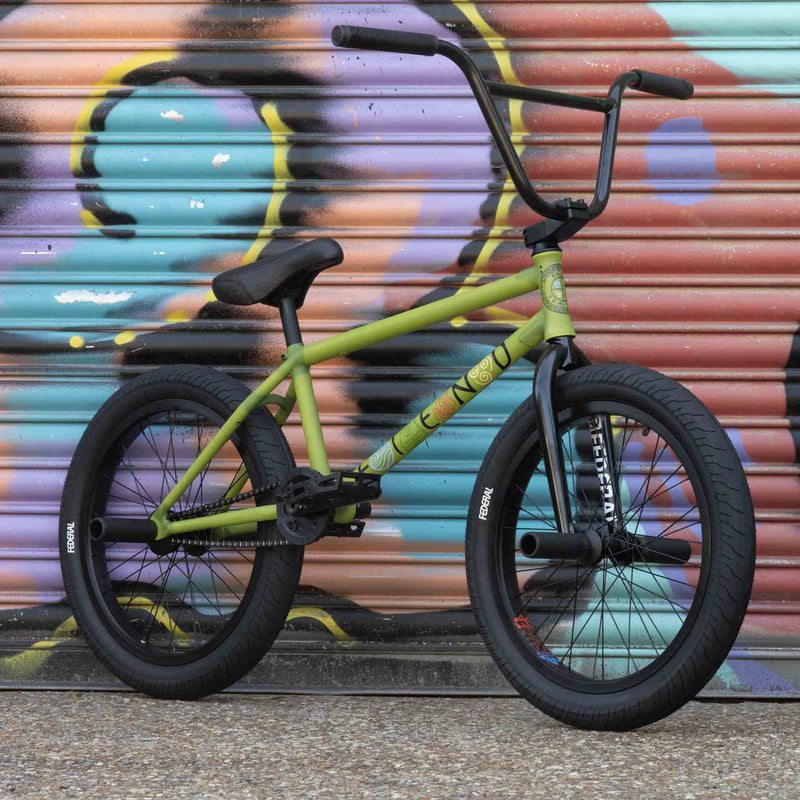 Fiend Raekes Bike - Trans Earth Green With Black Parts 20.8"