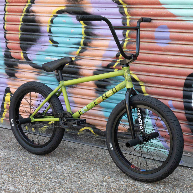 Fiend Raekes Bike - Trans Earth Green With Black Parts 20.8"