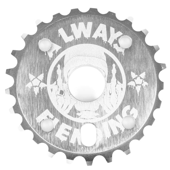 fiend reynolds sprocket polished silver backyard bmx