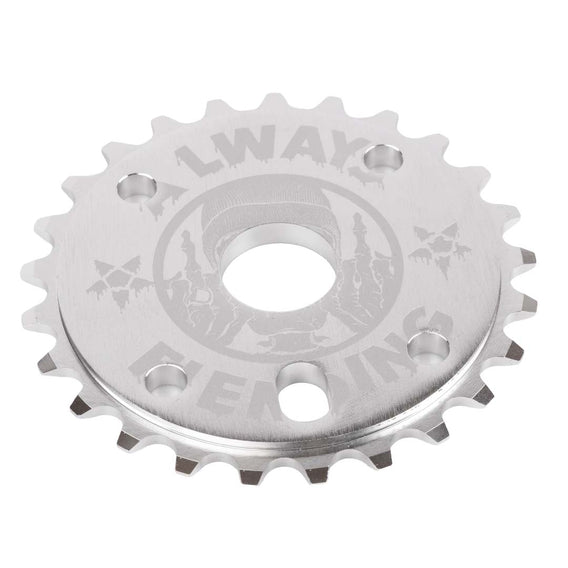 fiend reynolds sprocket polished silver backyard bmx