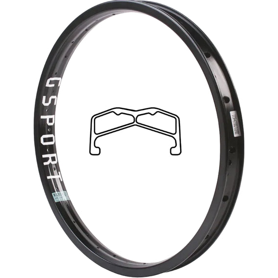 gsport ribcage black bmx rim
