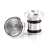 Hard Ends Aluminium Bar Ends OG Swirl - Silver