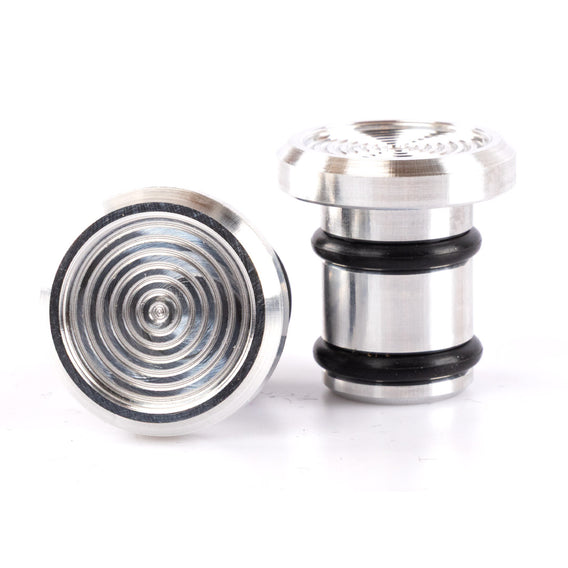 Hard Ends Aluminium Bar Ends OG Swirl - Silver