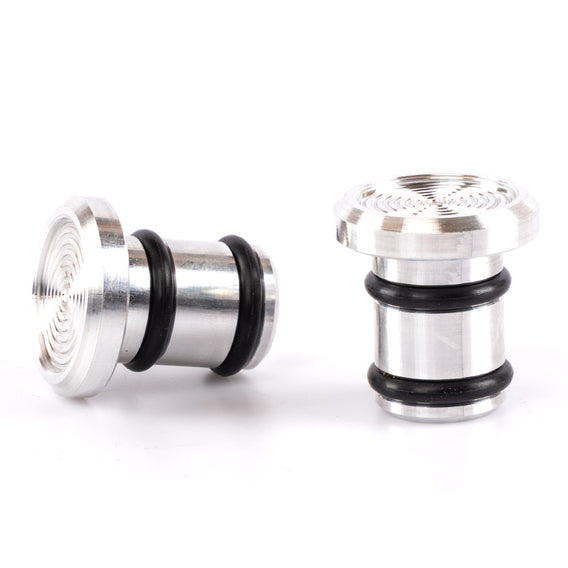 Hard Ends Aluminium Bar Ends OG Swirl - Silver