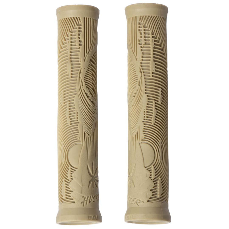 ODI Hucker Flangeless Grips - Tan 160mm | Backyard BMX UK Shop