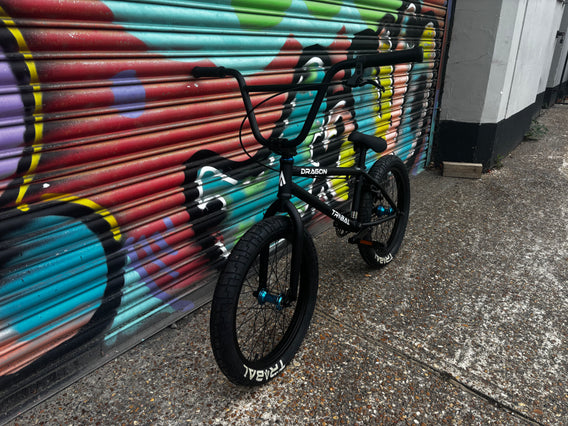 Tribal Dragon 20" BMX - Matte Black With Blue parts - COLLECTION ONLY
