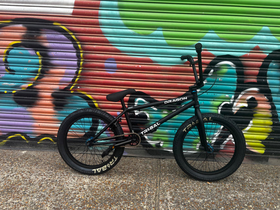 Tribal Dragon 20" BMX - Matte Black With Blue parts - COLLECTION ONLY