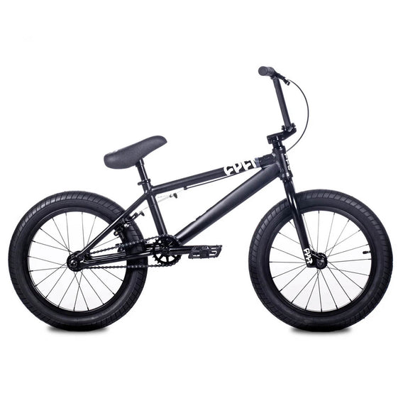 Black bicycle on a white background