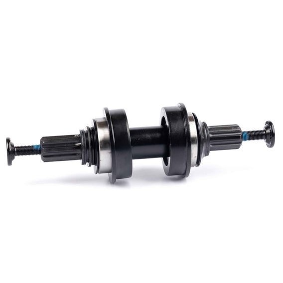 KHE US Bottom Bracket With 8 Spline Axle - Black 19mm built | Backyard UK BMX Shop