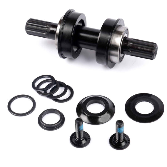 KHE US Bottom Bracket With 8 Spline Axle - Black 19mm | Backyard UK BMX Shop