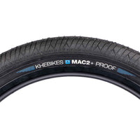 KHE Mac2+ Proof Tyre - Black 2.30" heat patch logo | Backyard UK BMX Shop