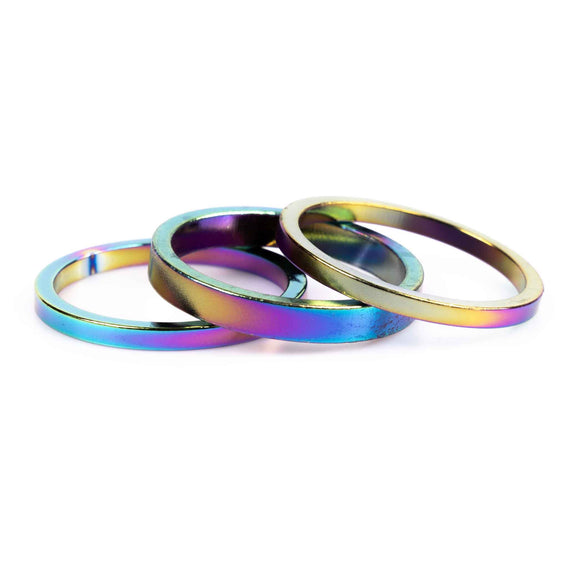 KHE Headset Spacers - Oil Slick 2,3+5mm | Backyard UK BMX Shop