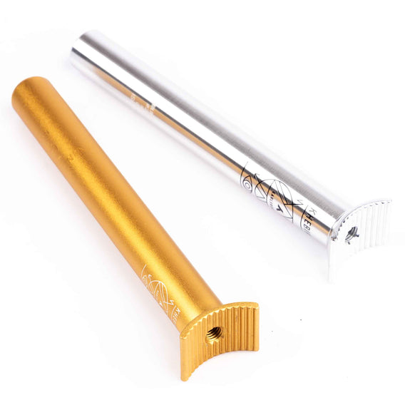 KHE Pivotal 200mm Seat Posts - Gold and Silver 25.4mm | Backyard UK BMX Shop