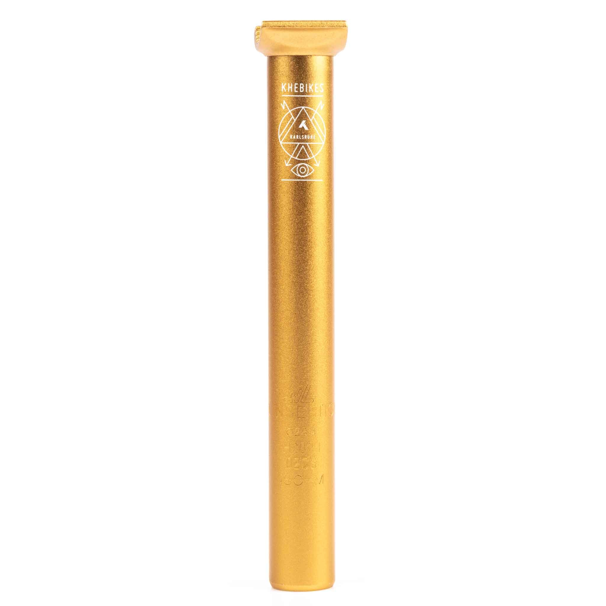 KHE Pivotal 200mm Seat Post - Gold 25.4mm | Backyard UK BMX Shop