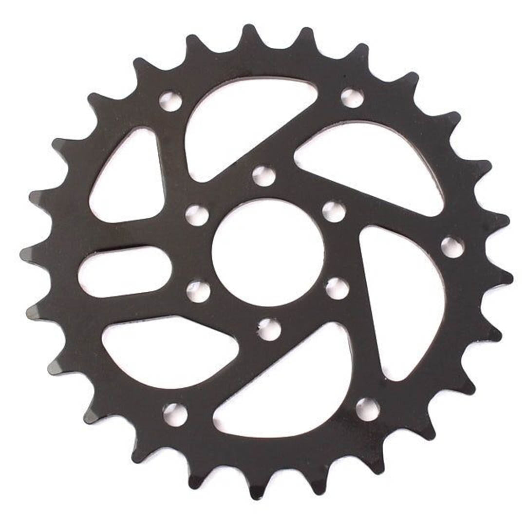 Black KHE MVP Steel 25t Sprocket on white background