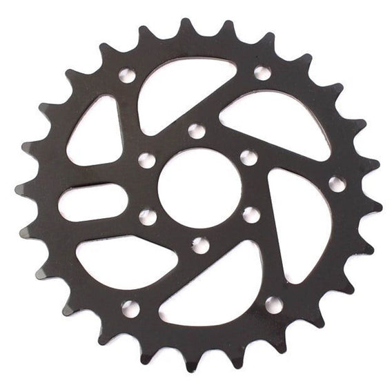 Black KHE MVP Steel 25t Sprocket on white background