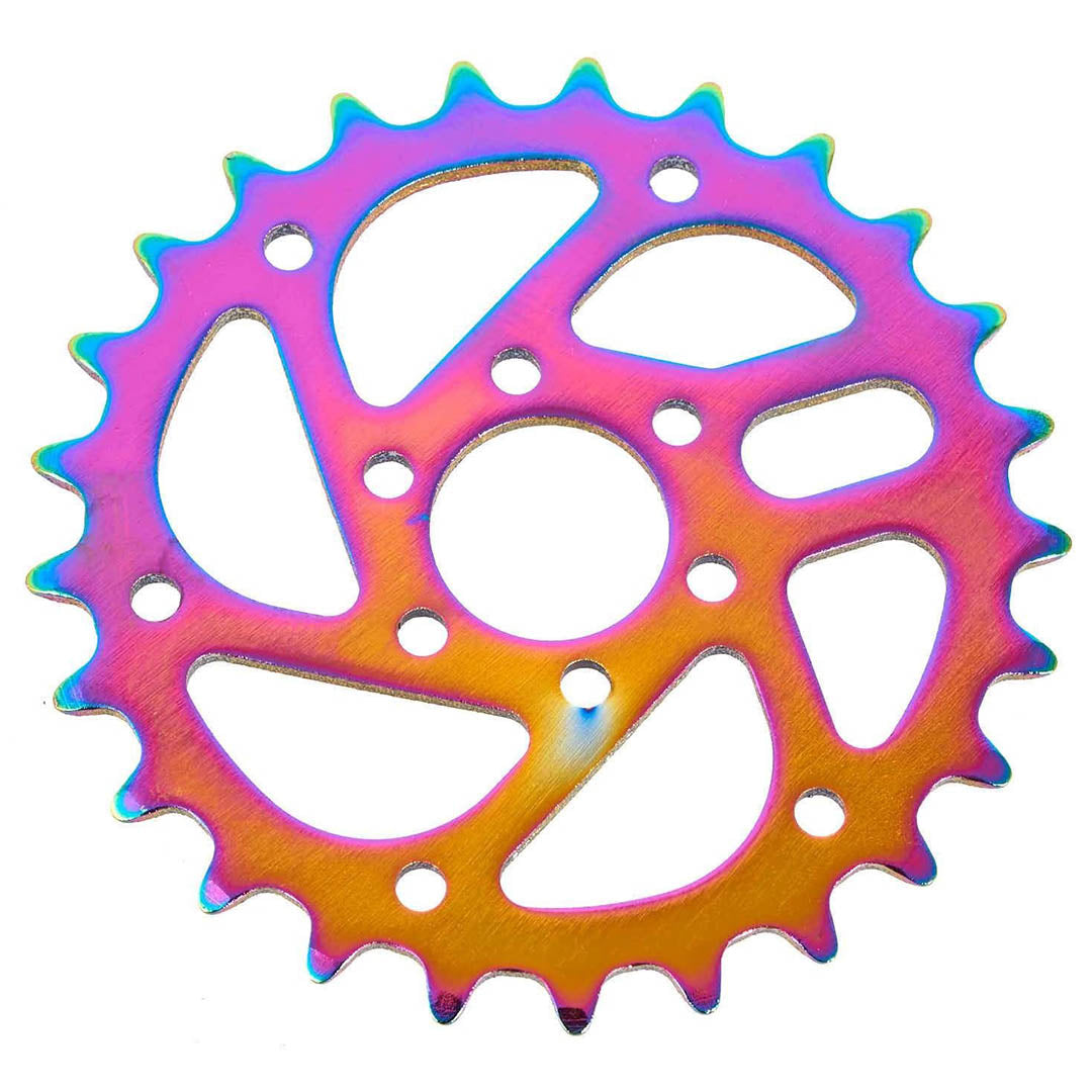 Oil Slick KHE MVP Steel 25t Sprocket on white background