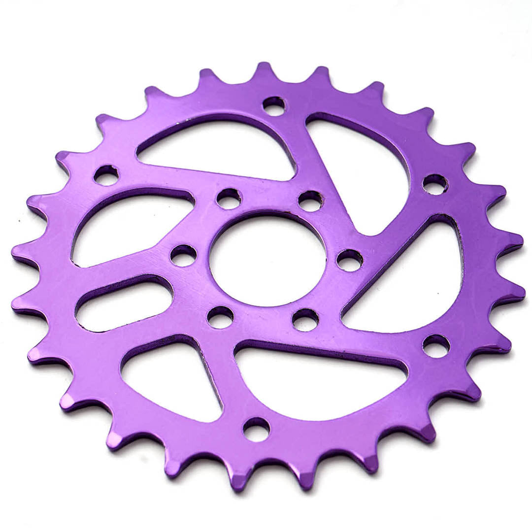 Purple KHE MVP Steel 25t Sprocket on white background