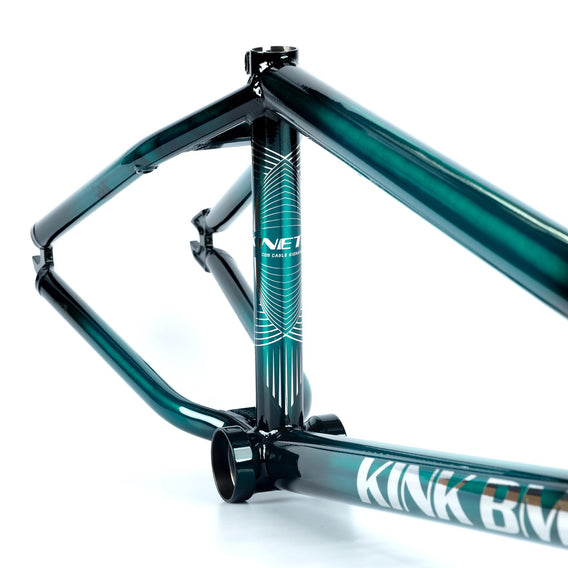 Kink Kinetic Frame - Cayman Blue Jacob Cable signature seat tube graphic