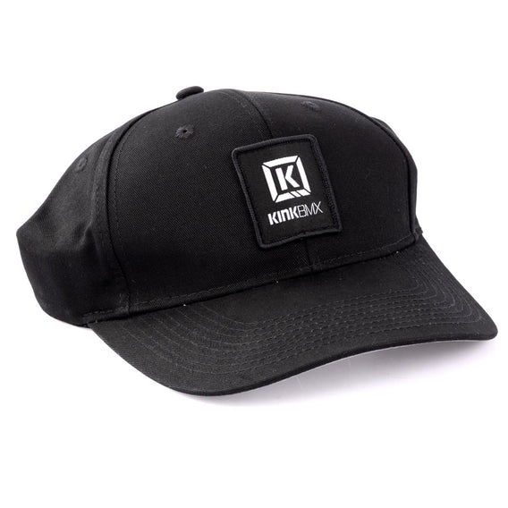 Kink Mergel Cap in Black on white background | KINK BMX | Backyard UK BMX Shop