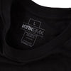 Black t-shirt with Kink BMX neck print label on a white background