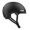 Lazer One+ MIPS Helmet - Matt Black right hand side showing the straps and Lazer logo