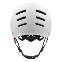 Lazer One+ Helmet - Matt White back showing the vents straps and fitment latch