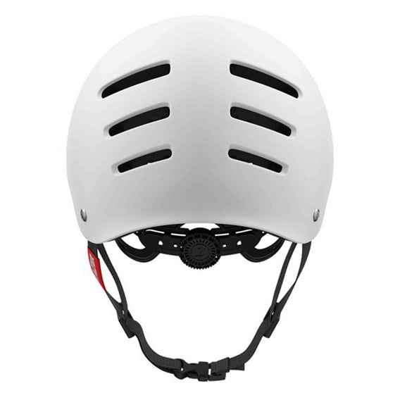 Lazer One+ Helmet - Matt White back showing the vents straps and fitment latch