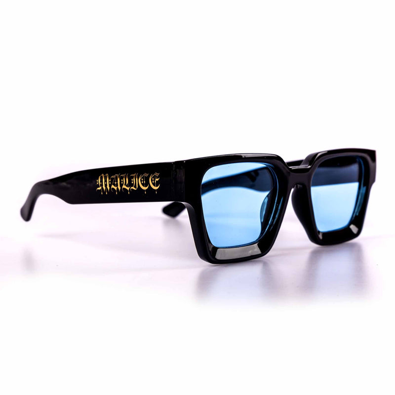 Malice Sundodger Sunglasses - Black With Blue Lenses