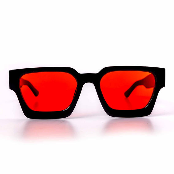 Malice Sundodger Sunglasses - Black With Red Lenses