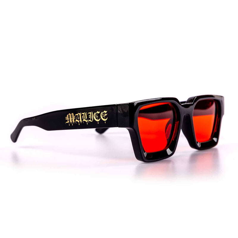 Malice Sundodger Sunglasses - Black With Red Lenses