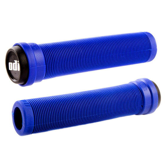 ODI Longeck Pro Flangeless Grips - Blue 135mm | BMX