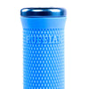 Blue textured tumbler with 'Ruffian' branding on a white background