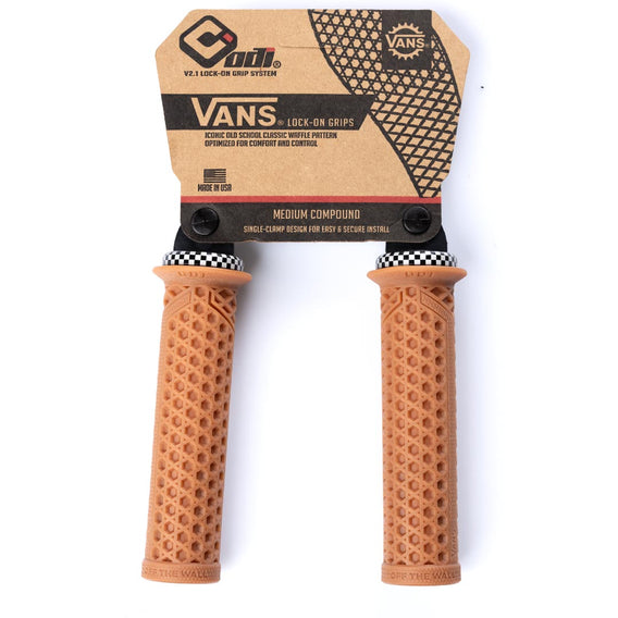 ODI Vans V2.1 Lock On Grips - Gum 135mm | Backyard BMX UK Shop