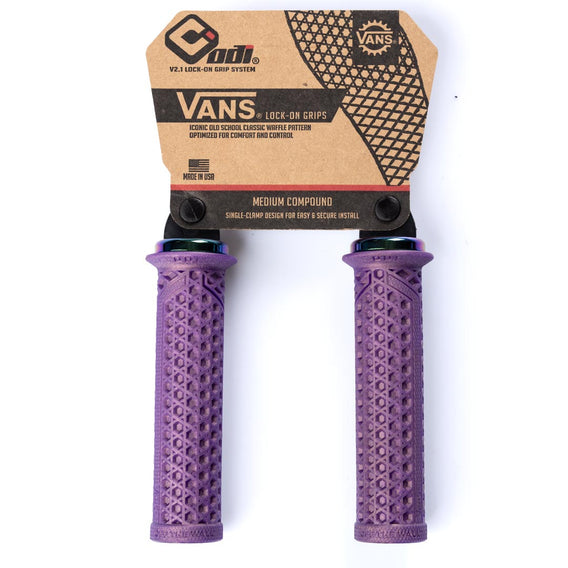 ODI Vans V2.1 Lock On Grips - Purple 135mm | Backyard BMX UK Shop