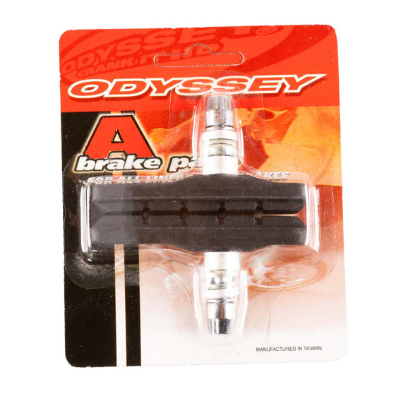 odyssey a bmx brake pads black in packaging front