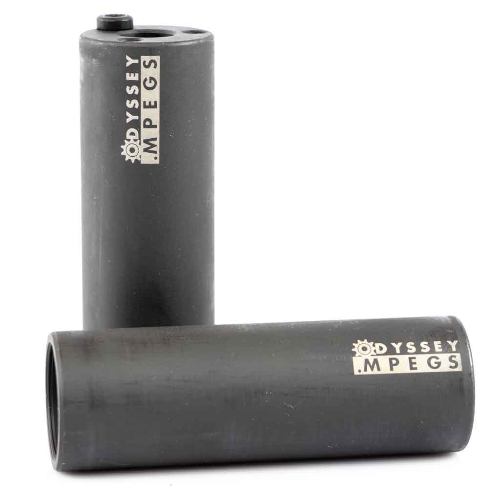 Two black Odyssey MPEGS on a white background