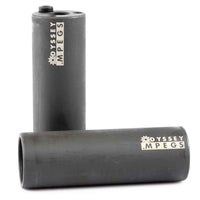 Two black Odyssey MPEGS on a white background