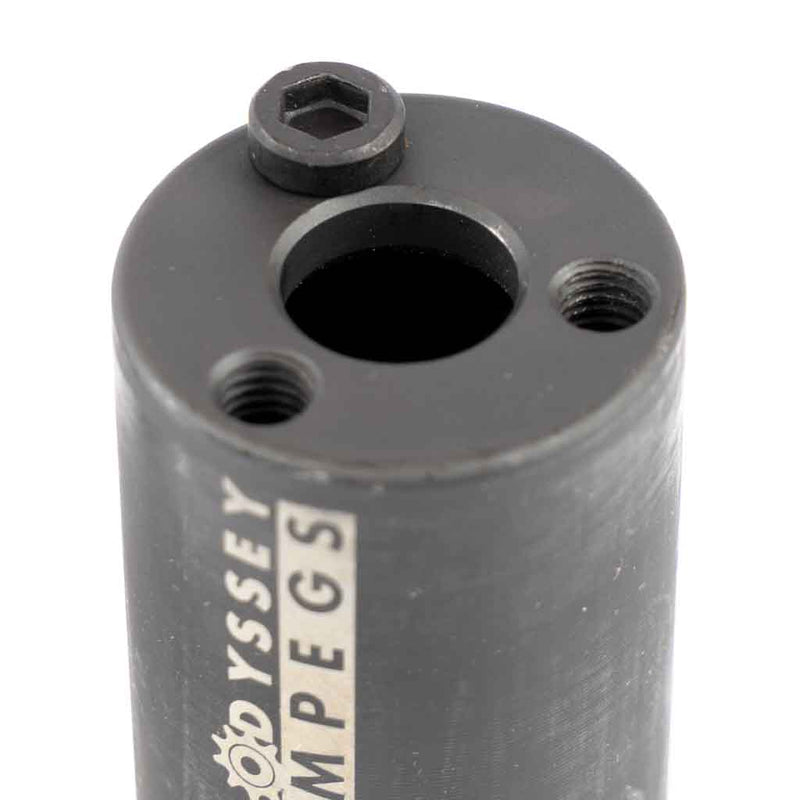 Metal component with 'Odyssey' branding on a white background