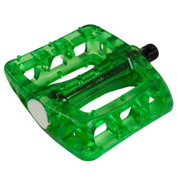 Odyssey Twisted Pedals - Clear Green 9/16"