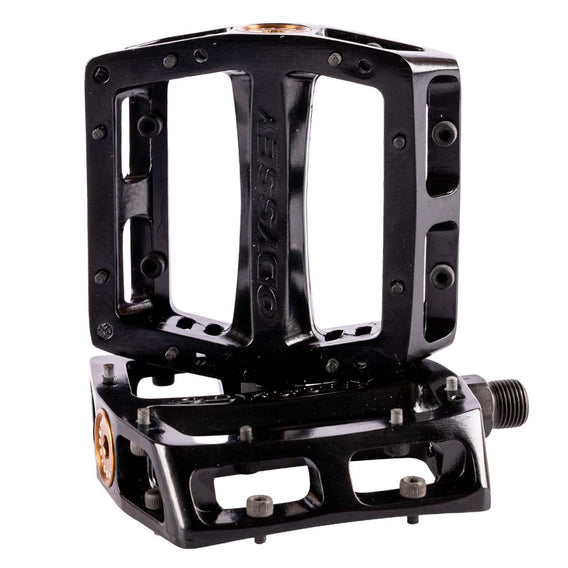 Odyssey Trailmix Sealed Alloy BMX Pedals Black  pair stacked