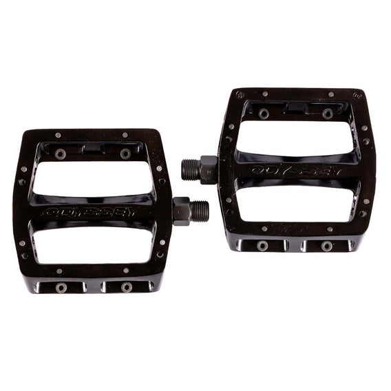 Odyssey Trailmix Sealed Alloy BMX Pedals Black  pair side by side