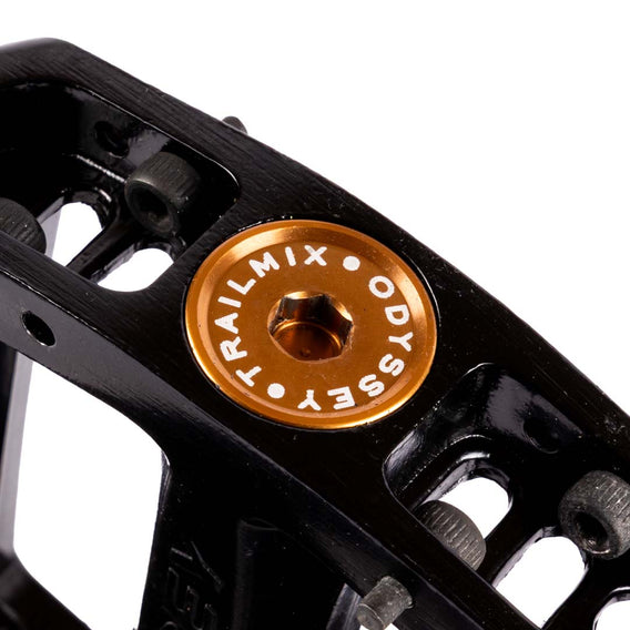 Odyssey Trailmix Sealed Alloy BMX Pedals Black  close up