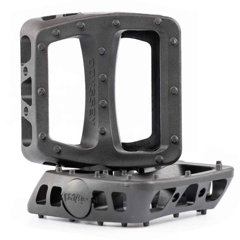 black plastic bmx pedals