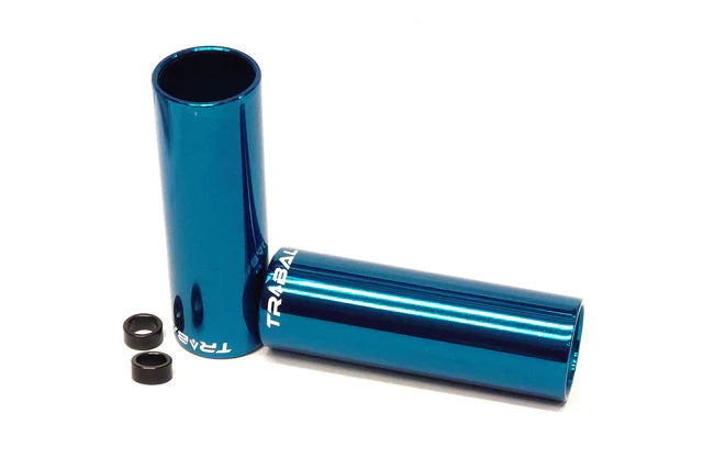 Tribal 4" Pegs - Blue 14mm With 10mm Adapter (Pair)
