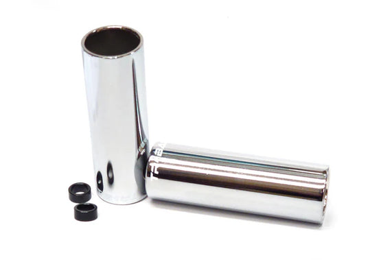 Tribal 4" Pegs - Silver 14mm With 10mm Adapter (Pair)