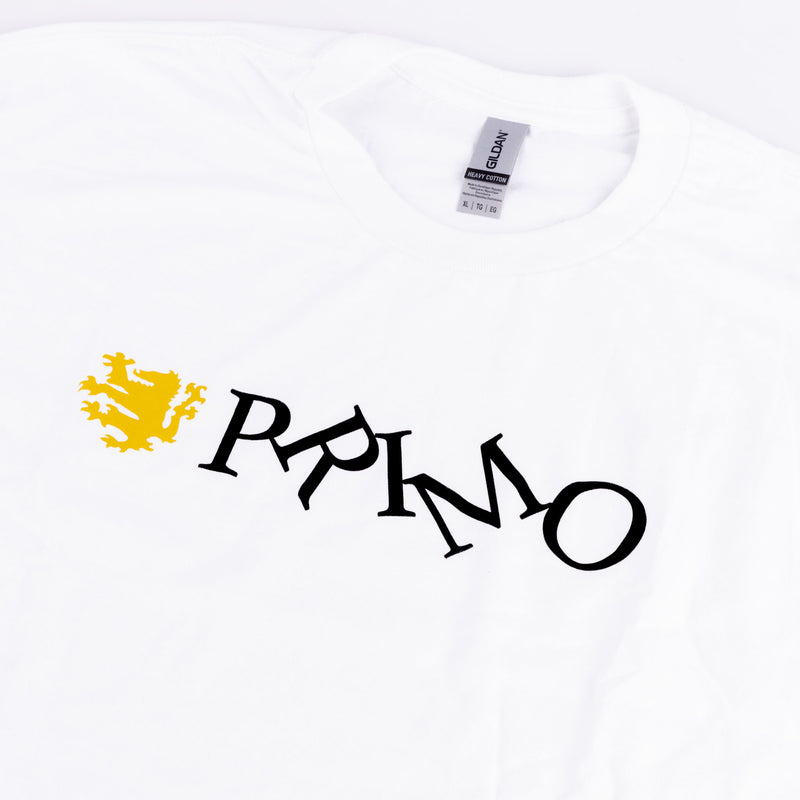 Primo Disjointed T-Shirt - White Close up | Backyard UK BMX Shop