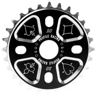 Profile Racing Blackjack sprocket in 28 tooth photographed on a white background