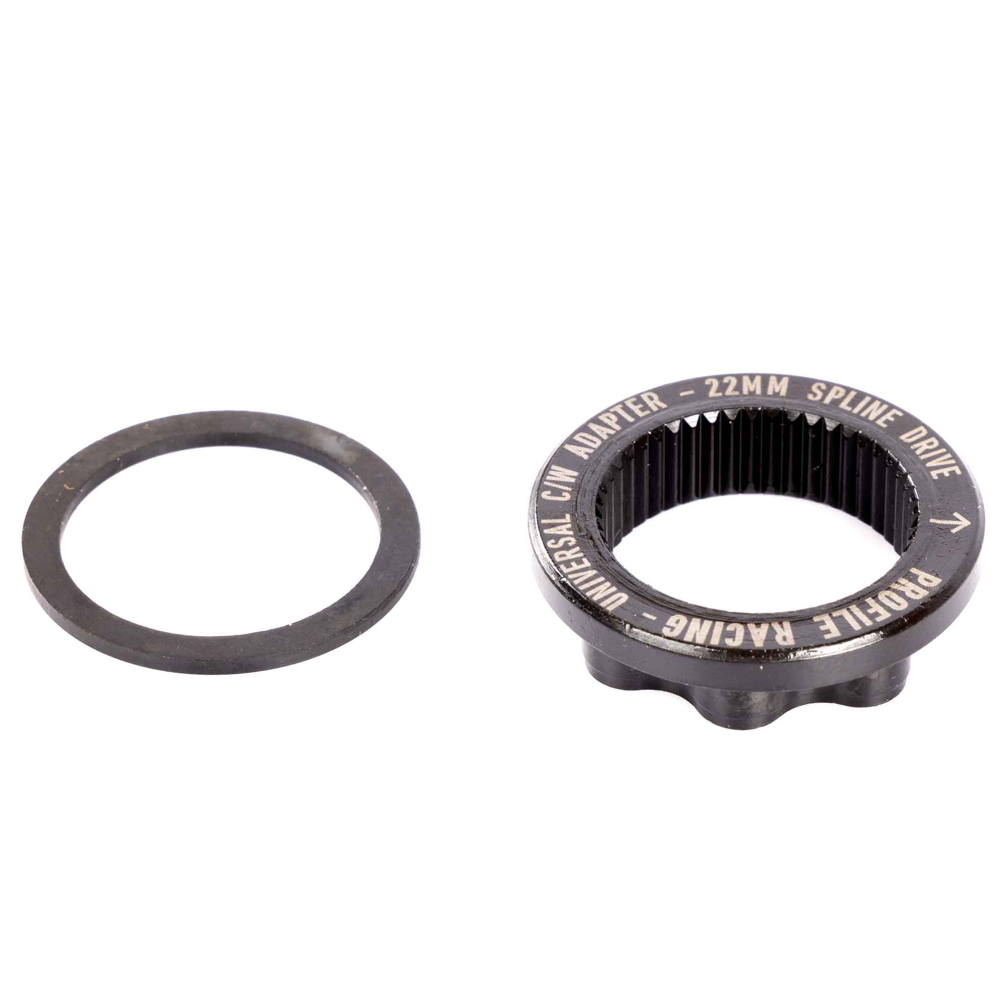 Profile Universal Spline Drive Sprocket Adapter 22mm spline drive with washer next to it